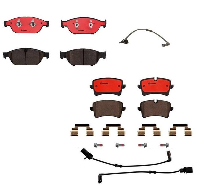 Audi Brembo Brake Kit - Pads Front and Rear (Ceramic) 4H0698451M - Brembo 3004112KIT